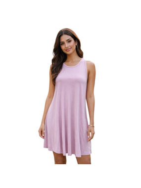 SheBird Lavender Built-In Bra Swing Dress Size 6 Large